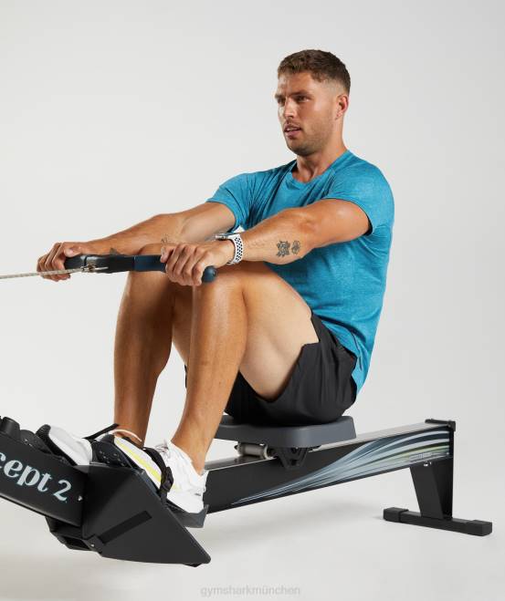 Atlantikblau/Haifischblau Kleidung Gymshark Männer Apex-T-Shirt 04P8682