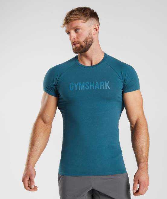 Atlantikblau Kleidung Gymshark Männer Apollo-T-Shirt 04P8753