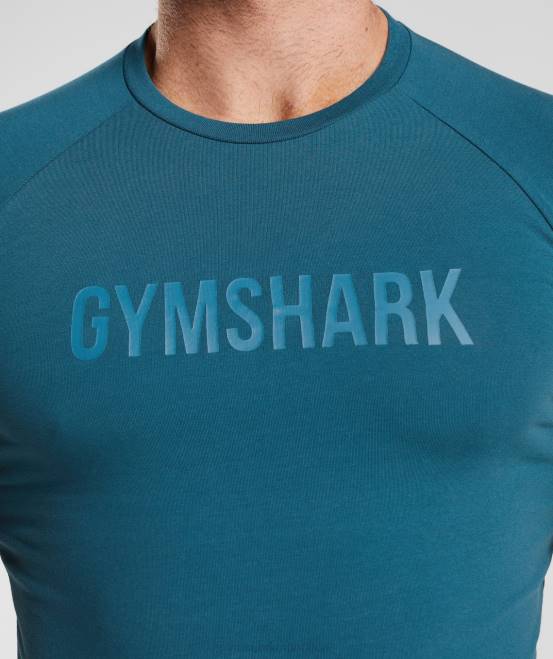 Atlantikblau Kleidung Gymshark Männer Apollo-T-Shirt 04P8753