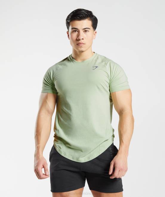Flora grün Kleidung Gymshark Männer auffälliges T-Shirt 04P8729
