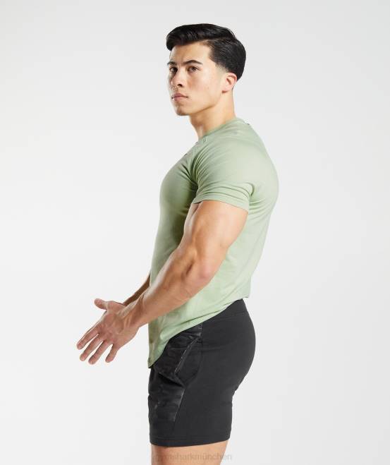 Flora grün Kleidung Gymshark Männer auffälliges T-Shirt 04P8729