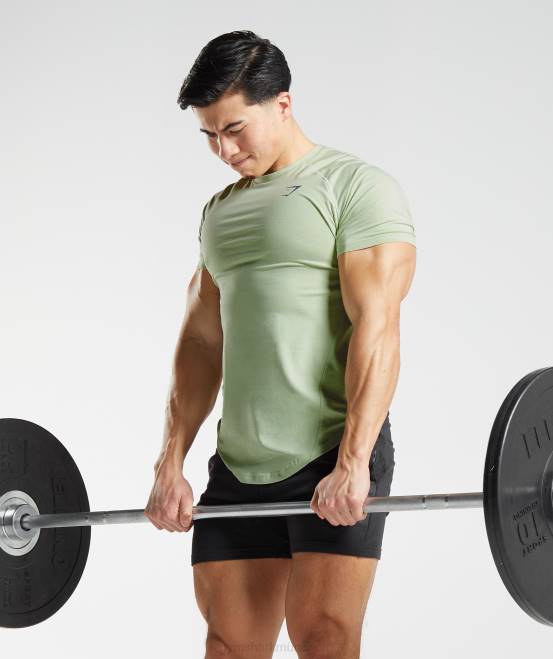 Flora grün Kleidung Gymshark Männer auffälliges T-Shirt 04P8729