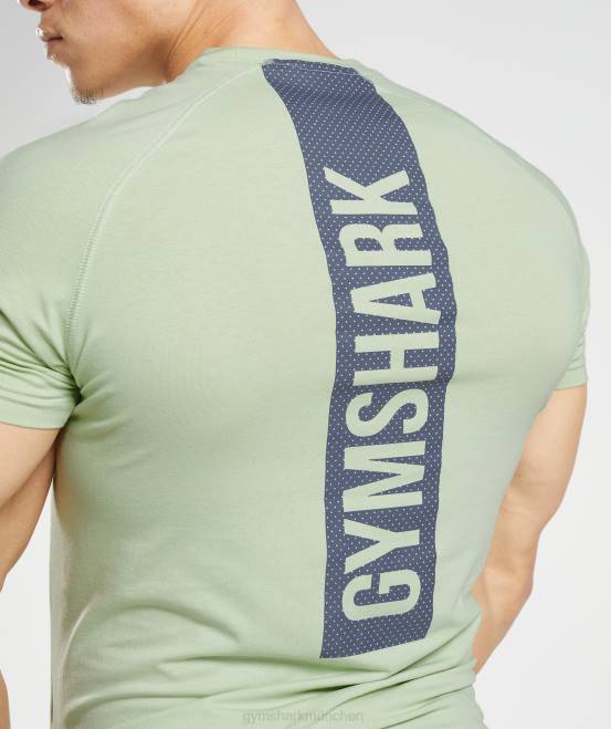 Flora grün Kleidung Gymshark Männer auffälliges T-Shirt 04P8729