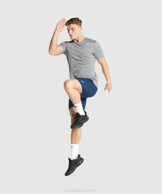 Holzkohle Mergel Kleidung Gymshark Männer Ankunft meliertes T-Shirt 04P8698