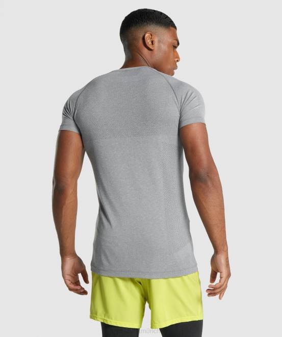 Holzkohle Mergel Kleidung Gymshark Männer Vital Light nahtloses T-Shirt 04P8684