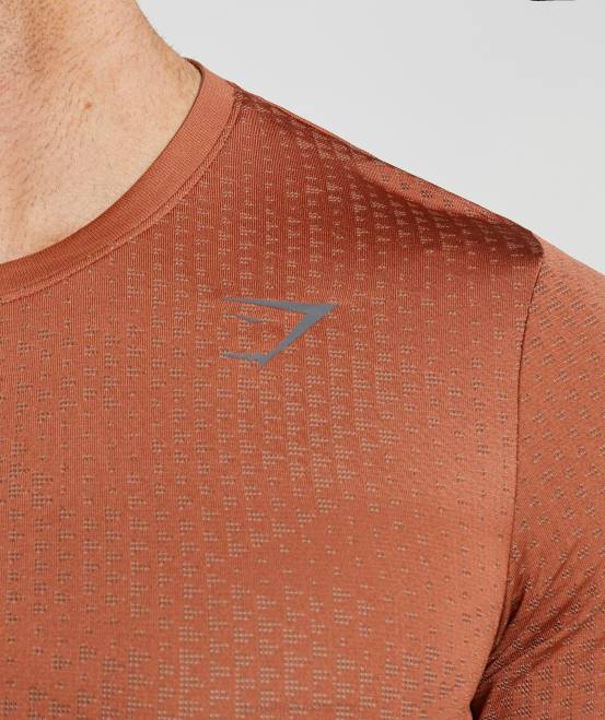 Kakirot/warmes Braun Kleidung Gymshark Männer Nahtloses Sport-T-Shirt 04P8721