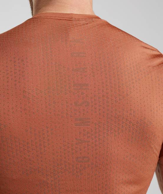 Kakirot/warmes Braun Kleidung Gymshark Männer Nahtloses Sport-T-Shirt 04P8721