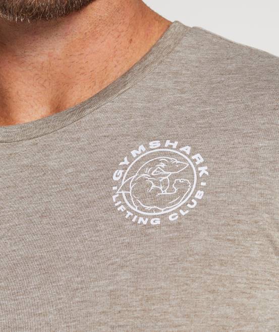 Kalkmergel Kleidung Gymshark Männer Legacy-Langarm-T-Shirt 04P8751
