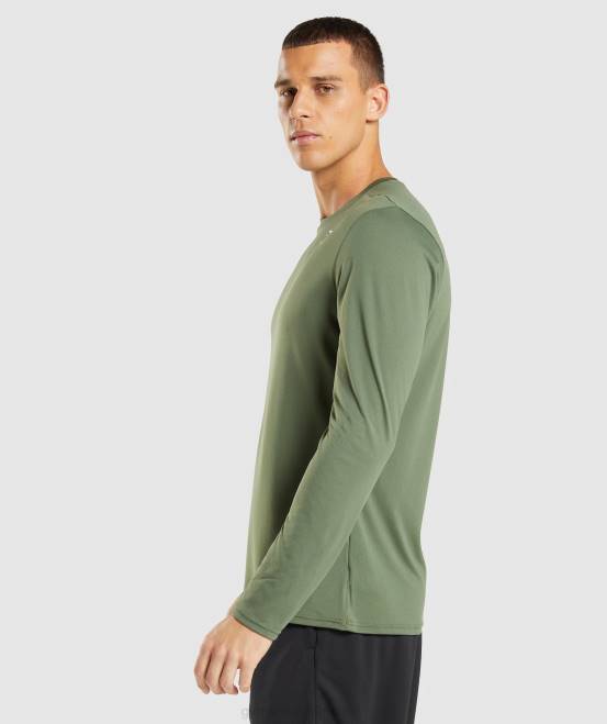 Kernolive Kleidung Gymshark Männer Ankunfts-Langarm-T-Shirt 04P8637