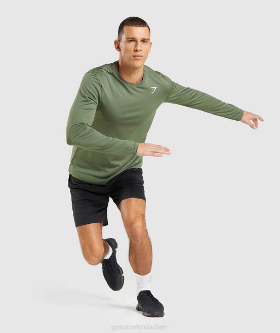 Kernolive Kleidung Gymshark Männer Ankunfts-Langarm-T-Shirt 04P8637