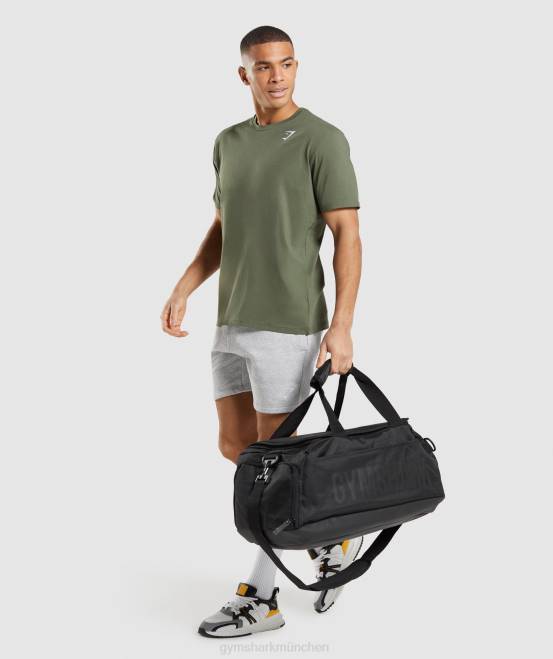 Kernolive Kleidung Gymshark Männer T-Shirt mit Wappen 04P8625