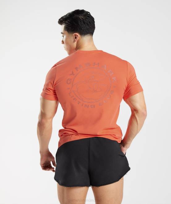 Luft- und Raumfahrtorange Kleidung Gymshark Männer Legacy-T-Shirt 04P8765