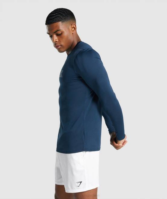 Marine Kleidung Gymshark Männer Ankunfts-Langarm-T-Shirt mit Grafik 04P8669