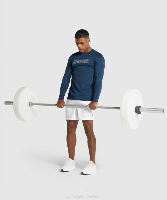 Marine Kleidung Gymshark Männer Ankunfts-Langarm-T-Shirt mit Grafik 04P8669