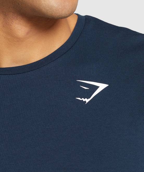 Marine Kleidung Gymshark Männer unverzichtbares Langarm-T-Shirt 04P8702