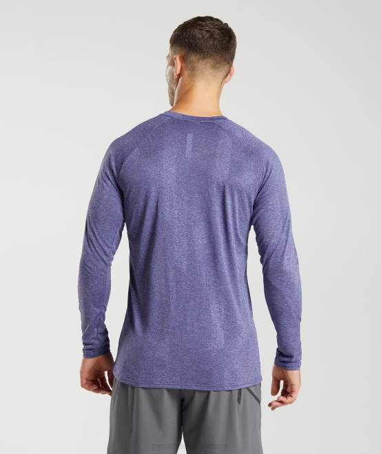 Neptunlila/Samtlila Kleidung Gymshark Männer Apex-Langarm-T-Shirt 04P8707