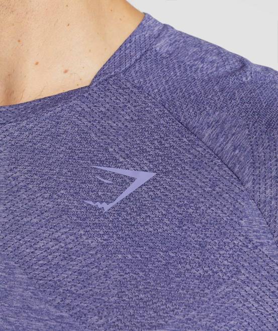 Neptunlila/Samtlila Kleidung Gymshark Männer Apex-Langarm-T-Shirt 04P8707