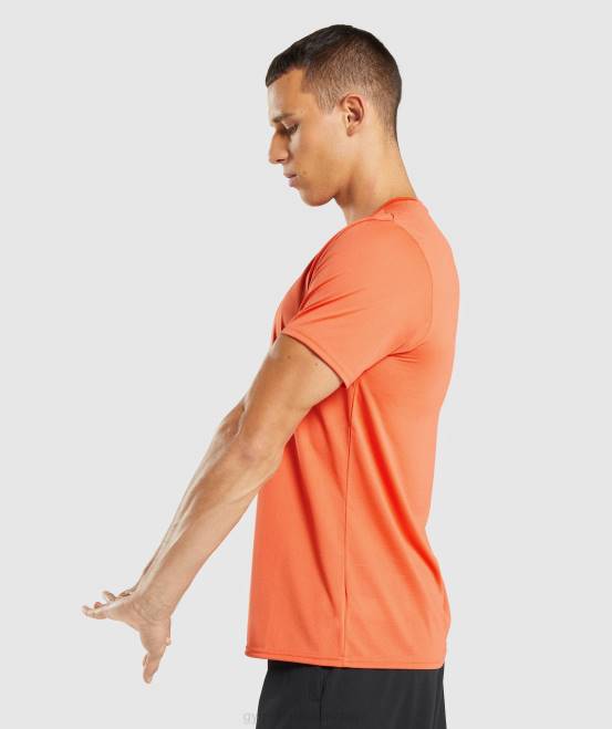Papaya-Orange Kleidung Gymshark Männer Ankunfts-T-Shirt 04P8748