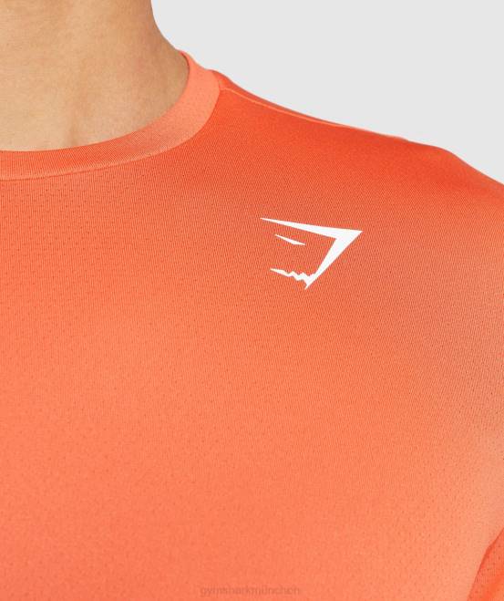 Papaya-Orange Kleidung Gymshark Männer Ankunfts-T-Shirt 04P8748