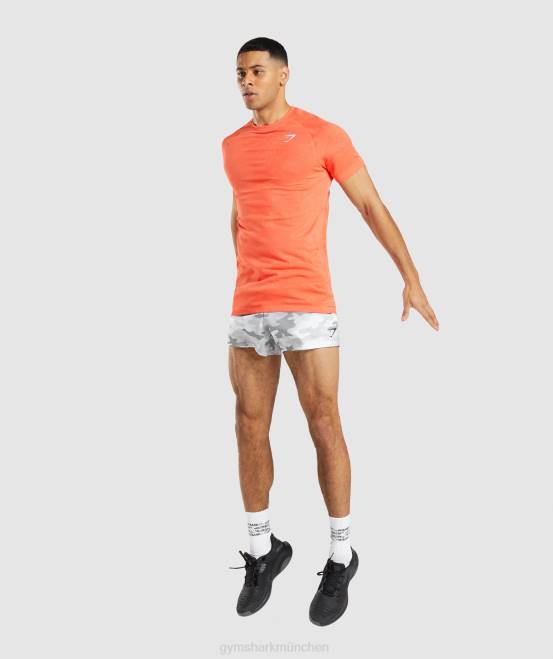 Papayaorange/würzige Orange Kleidung Gymshark Männer Geo-nahtloses T-Shirt 04P8668