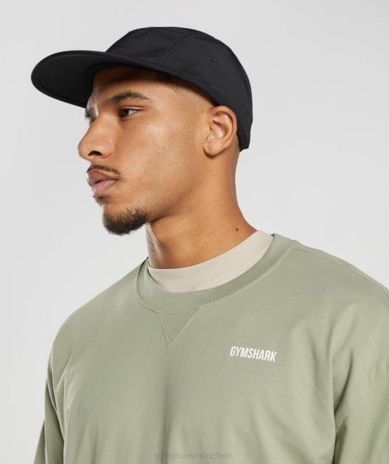Salbeigrün Kleidung Gymshark Männer Rest Day Sweats Langarm-T-Shirt 04P8760
