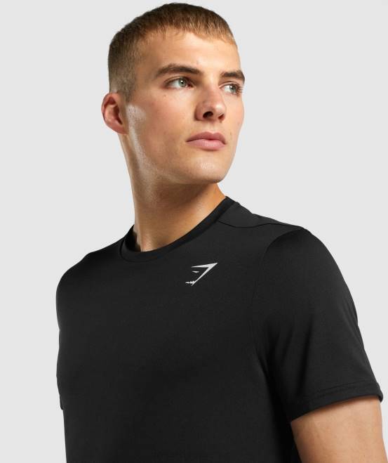 Schwarz Kleidung Gymshark Männer Ankunfts-T-Shirt mit normaler Passform 04P8654