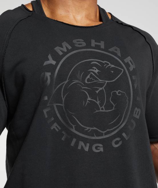 Schwarz Kleidung Gymshark Männer Legacy-Lappenoberteil 04P8718