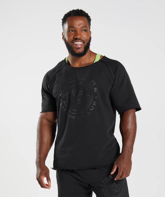 Schwarz Kleidung Gymshark Männer Legacy-Lappenoberteil 04P8740
