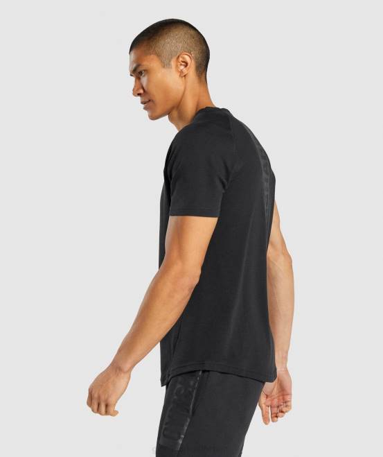Schwarz Kleidung Gymshark Männer auffälliges T-Shirt 04P8652