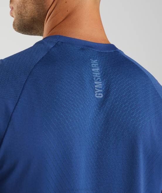 Sternenblau/Seeuferblau Kleidung Gymshark Männer Apex nahtloses T-Shirt 04P8757