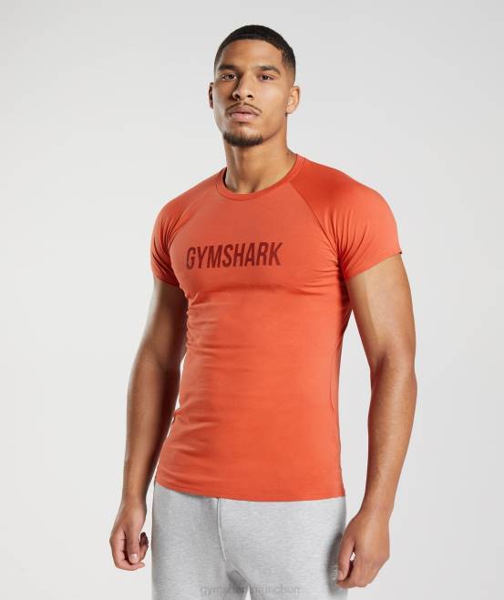 Sturmrot Kleidung Gymshark Männer Apollo-T-Shirt 04P8726