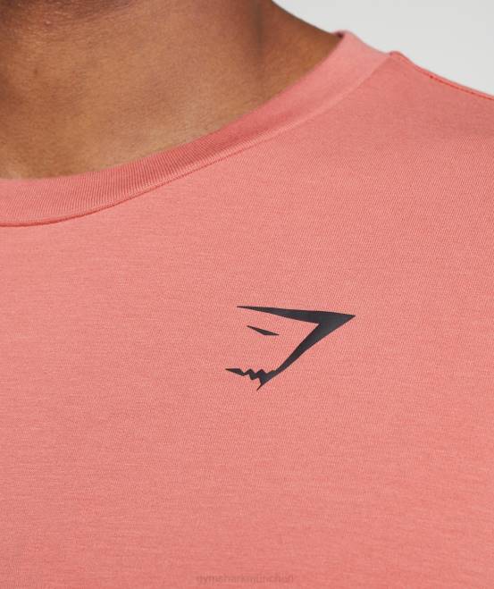 Terrakottarosa Kleidung Gymshark Männer unverzichtbares übergroßes T-Shirt 04P8569