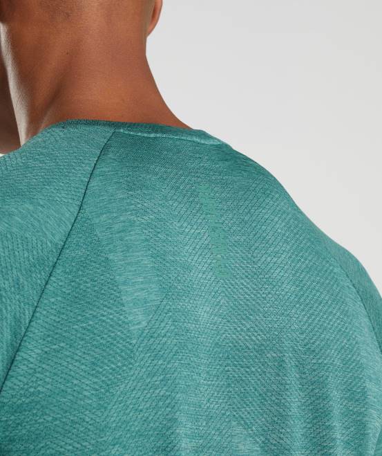 Waldgrün/Hoyagrün Kleidung Gymshark Männer Apex-Langarm-T-Shirt 04P8608