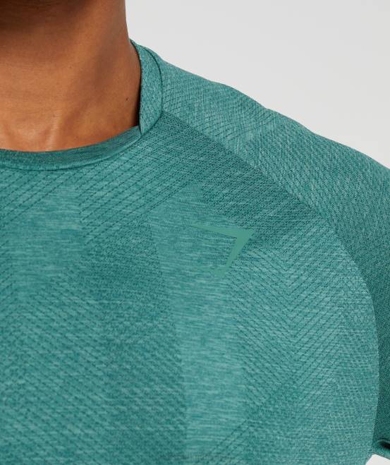 Waldgrün/Hoyagrün Kleidung Gymshark Männer Apex-Langarm-T-Shirt 04P8608