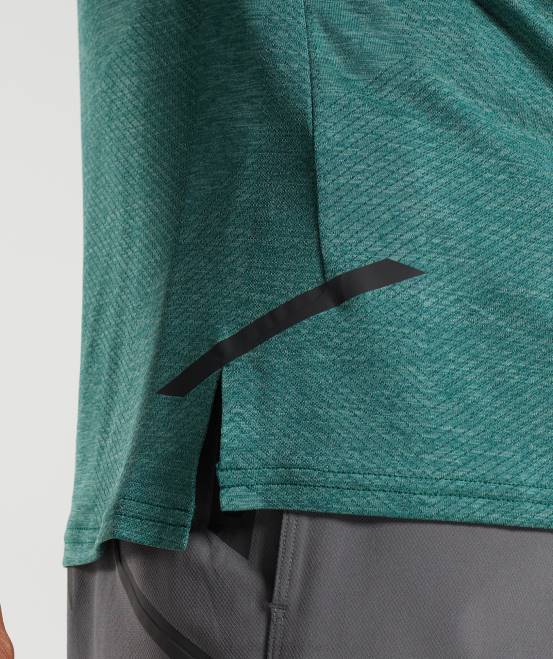Waldgrün/Hoyagrün Kleidung Gymshark Männer Apex-Langarm-T-Shirt 04P8608