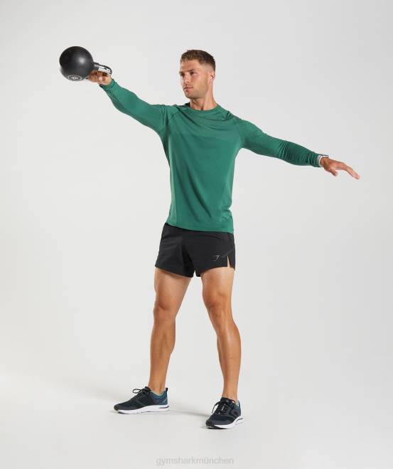 Waldgrün/Hoyagrün Kleidung Gymshark Männer Apex nahtloses Langarm-T-Shirt 04P8699