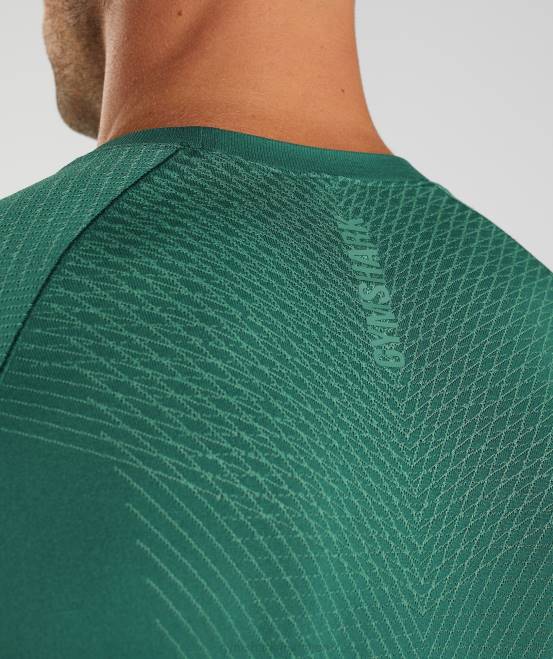 Waldgrün/Hoyagrün Kleidung Gymshark Männer Apex nahtloses Langarm-T-Shirt 04P8699