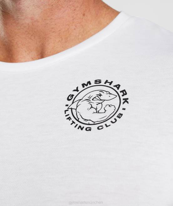 Weiß Kleidung Gymshark Männer Legacy-Langarm-T-Shirt 04P8676