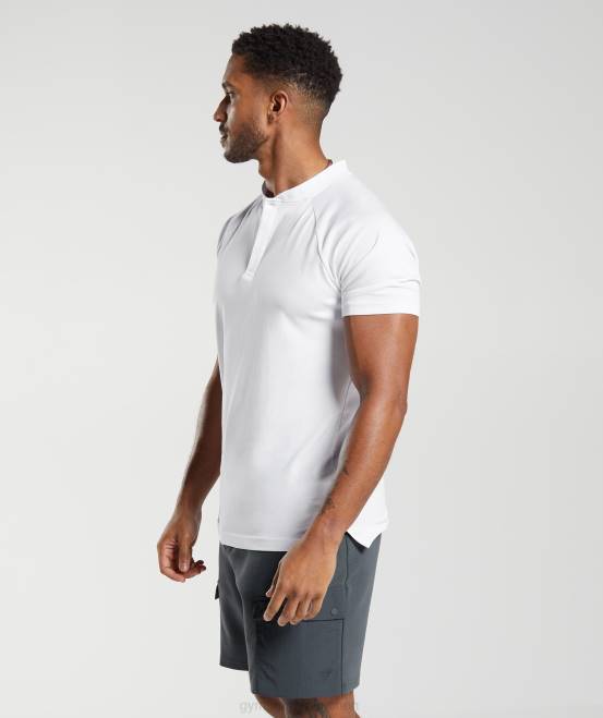 Weiß Kleidung Gymshark Männer Ruhetag-Pendler-Poloshirt 04P8590
