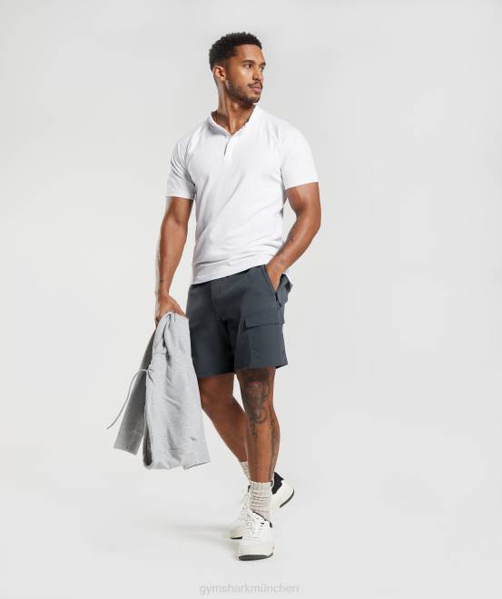 Weiß Kleidung Gymshark Männer Ruhetag-Pendler-Poloshirt 04P8590