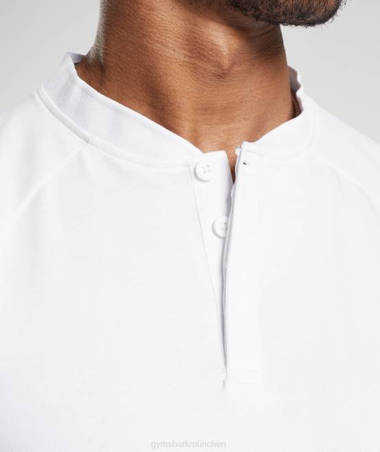 Weiß Kleidung Gymshark Männer Ruhetag-Pendler-Poloshirt 04P8590