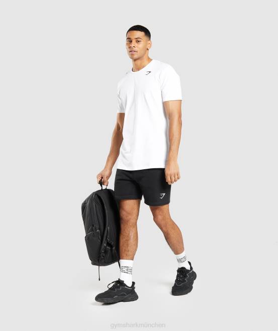 Weiß Kleidung Gymshark Männer unverzichtbares T-Shirt 04P8642