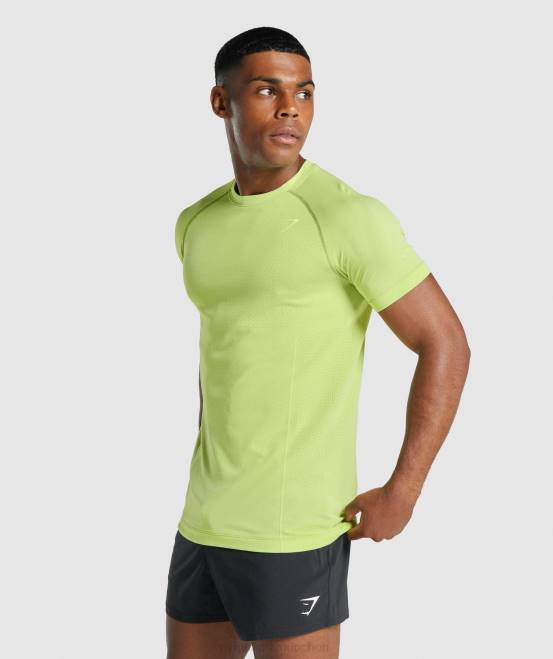 gelber Mergel Kleidung Gymshark Männer Vital Light nahtloses T-Shirt 04P8735