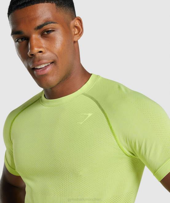 gelber Mergel Kleidung Gymshark Männer Vital Light nahtloses T-Shirt 04P8735
