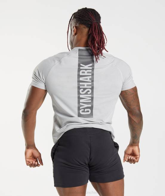 hellgrau Kleidung Gymshark Männer auffälliges T-Shirt 04P8762