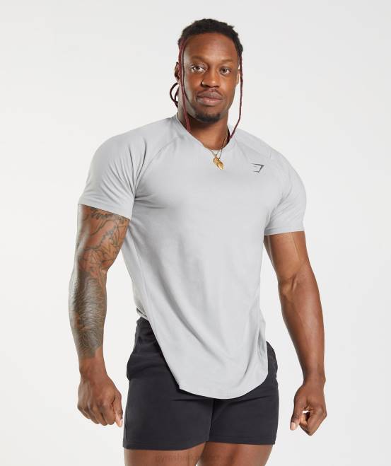 hellgrau Kleidung Gymshark Männer auffälliges T-Shirt 04P8762