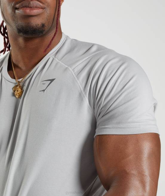 hellgrau Kleidung Gymshark Männer auffälliges T-Shirt 04P8762