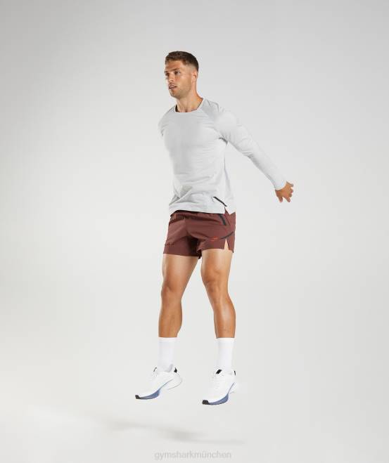 hellgrau/weiß Kleidung Gymshark Männer Apex-Langarm-T-Shirt 04P8613
