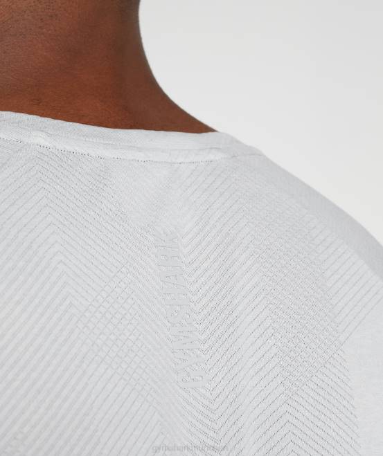 hellgrau/weiß Kleidung Gymshark Männer Apex-T-Shirt 04P8592