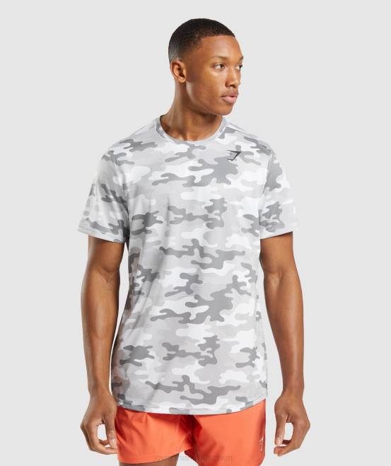 hellgrauer Druck Kleidung Gymshark Männer Ankunfts-T-Shirt 04P8724